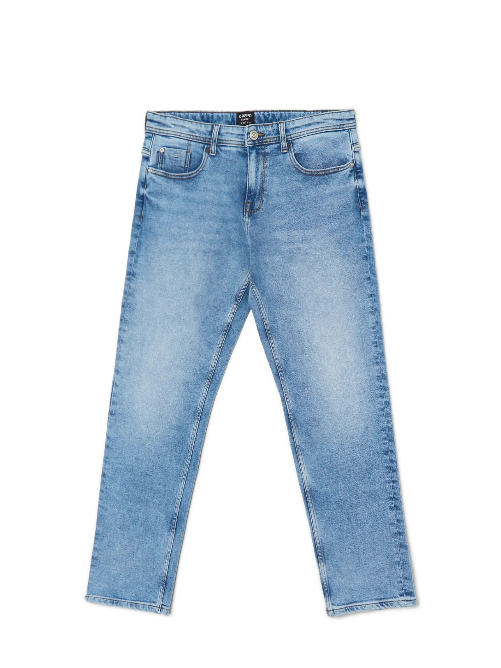 Outlet Cropp Jasne jeansy comfort niebieski
