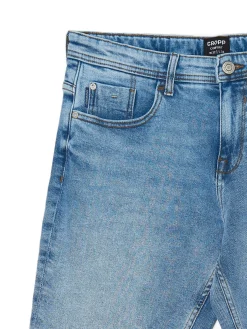 Outlet Cropp Jasne jeansy comfort niebieski