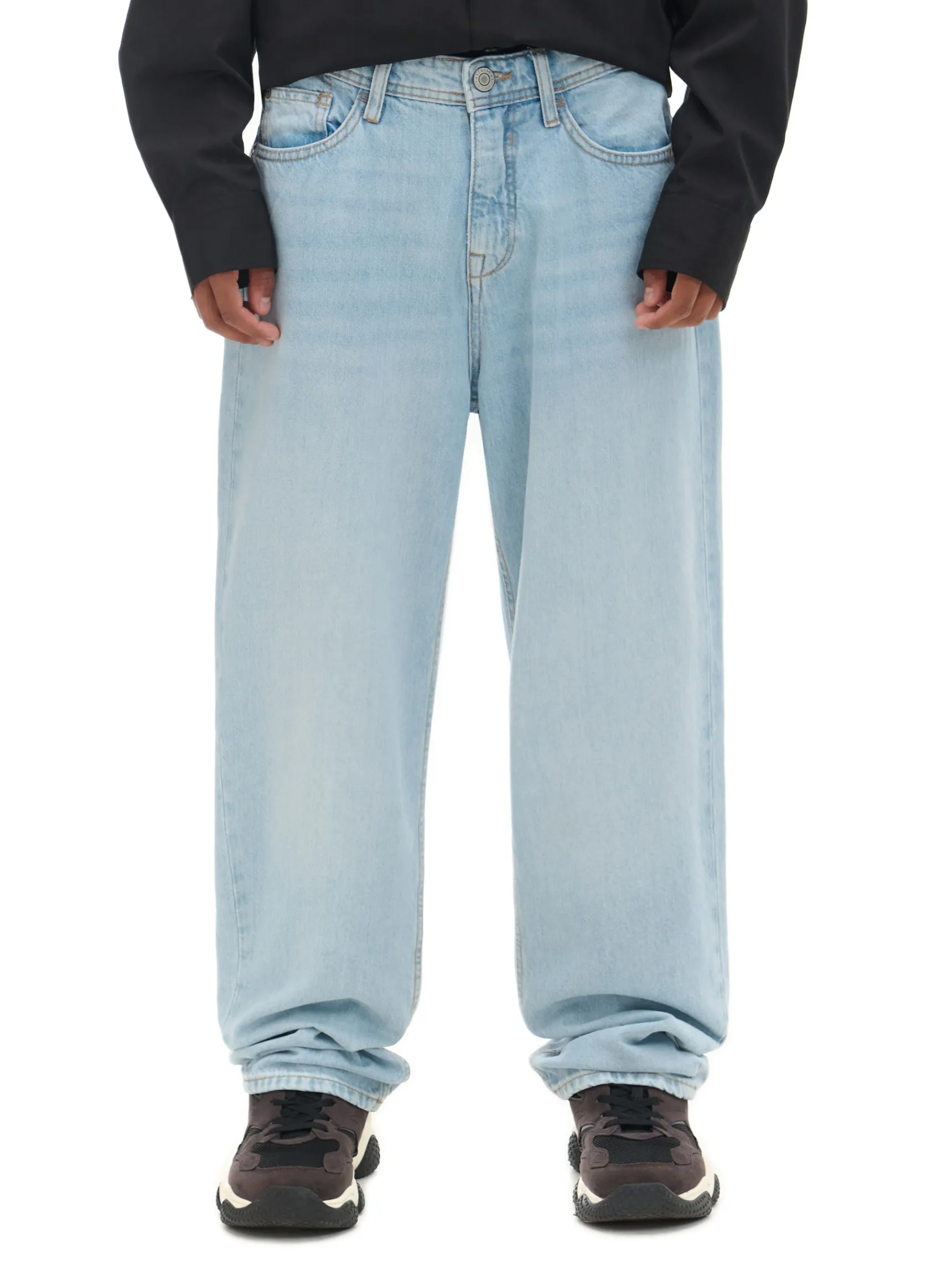 Fashion Cropp Jasne jeansy relaxed niebieski