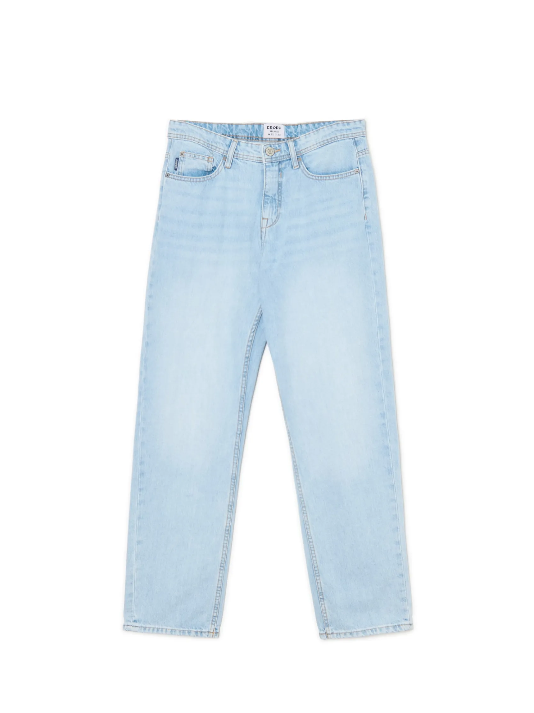 Fashion Cropp Jasne jeansy relaxed niebieski