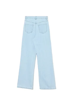 Fashion Cropp Jasne jeansy retro wide leg niebieski
