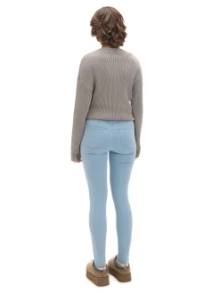 Fashion Cropp Jasne jeansy skinny push up niebieski