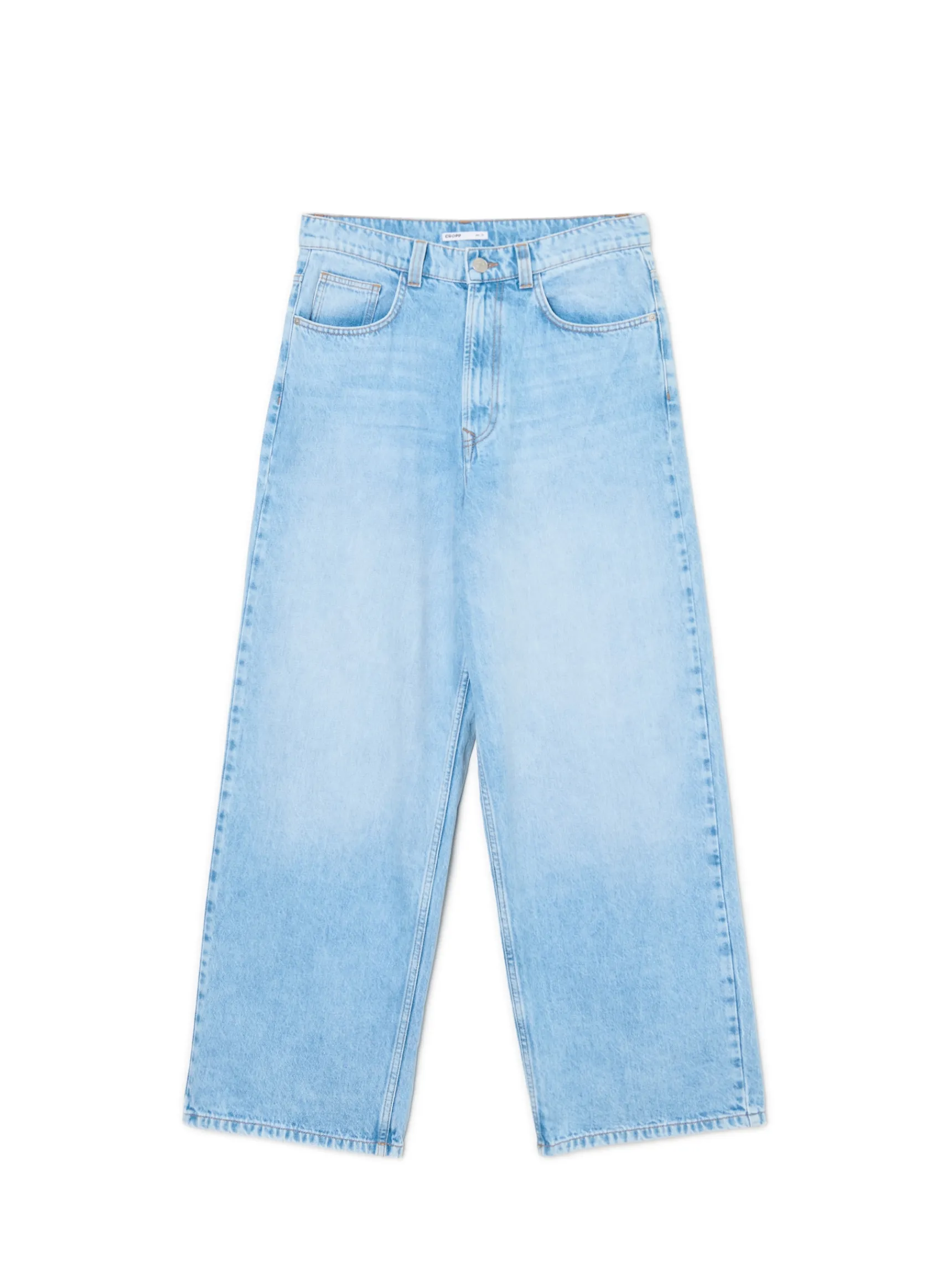 Fashion Cropp Jasne jeansy super baggy niebieski