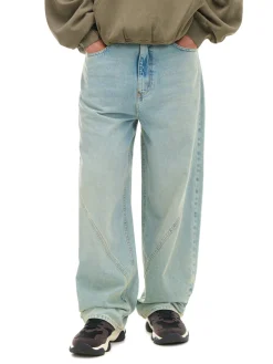 Best Cropp Jasne jeansy super baggy niebieski