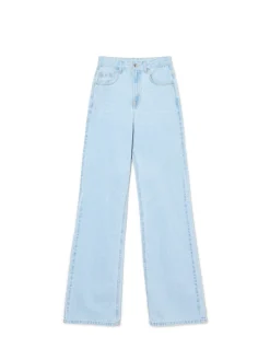 Fashion Cropp Jasne jeansy wide leg TALL niebieski