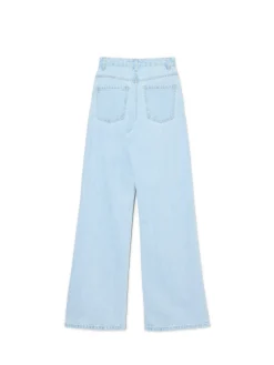 Fashion Cropp Jasne jeansy wide leg TALL niebieski