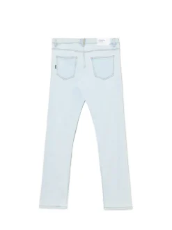 New Cropp Jasne jeansy z przetarciami na kolanach niebieski