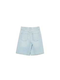 Online Cropp Jasne szorty denim bermudy niebieski