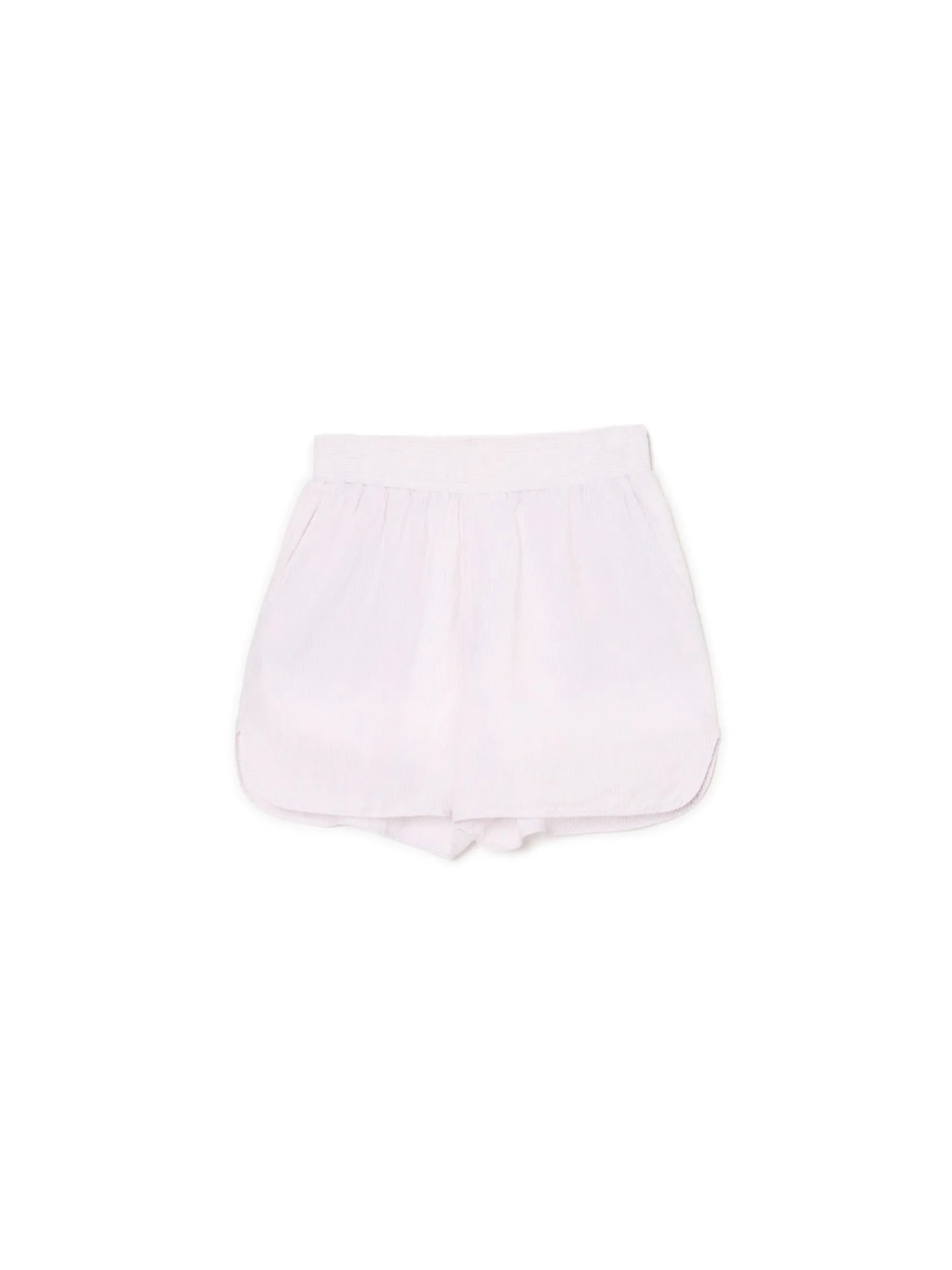 Fashion Cropp Jasne szorty w paski beżowy