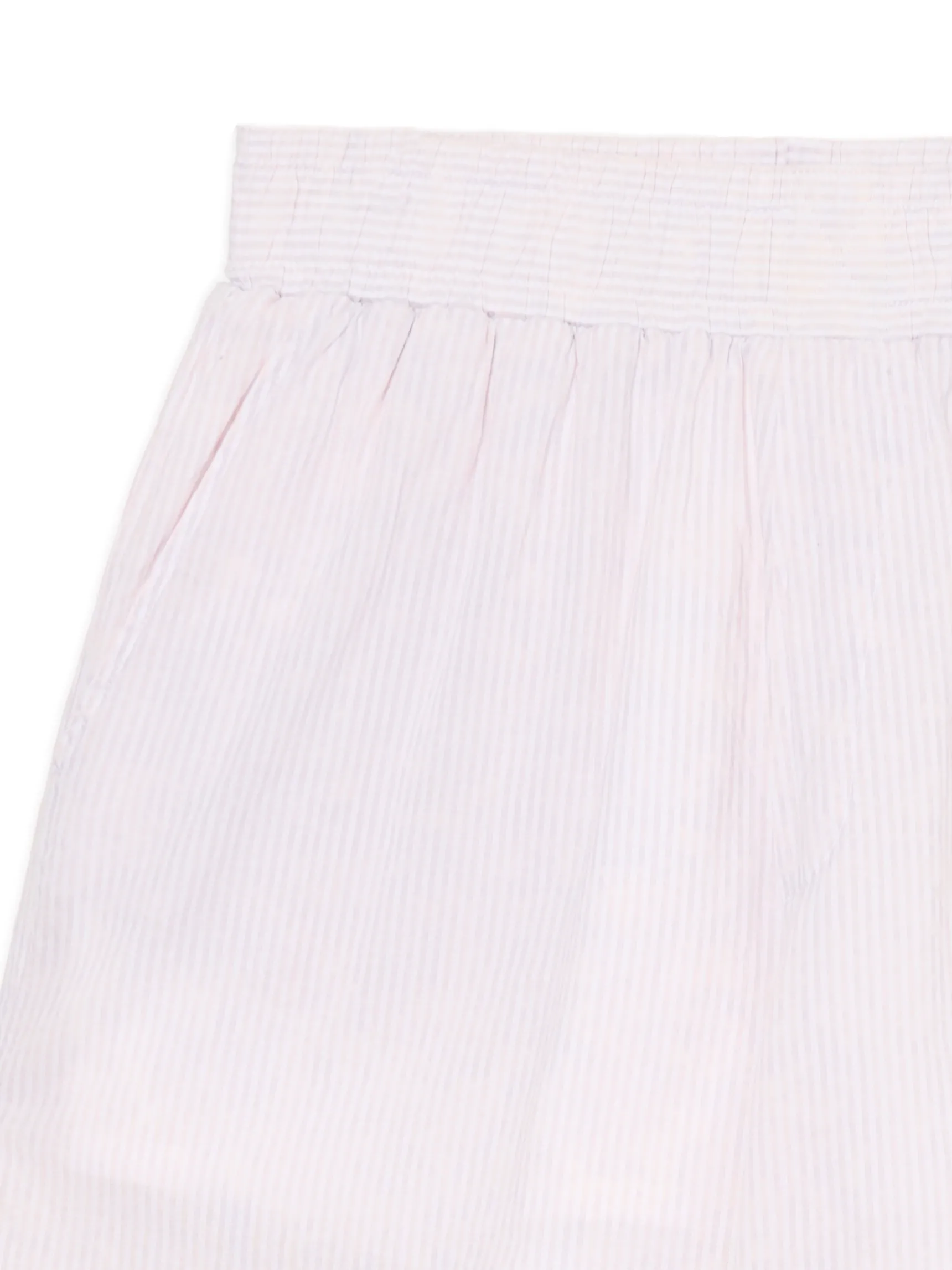 Fashion Cropp Jasne szorty w paski beżowy