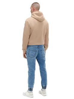Best Cropp Jasnoe jeansowe joggery niebieski