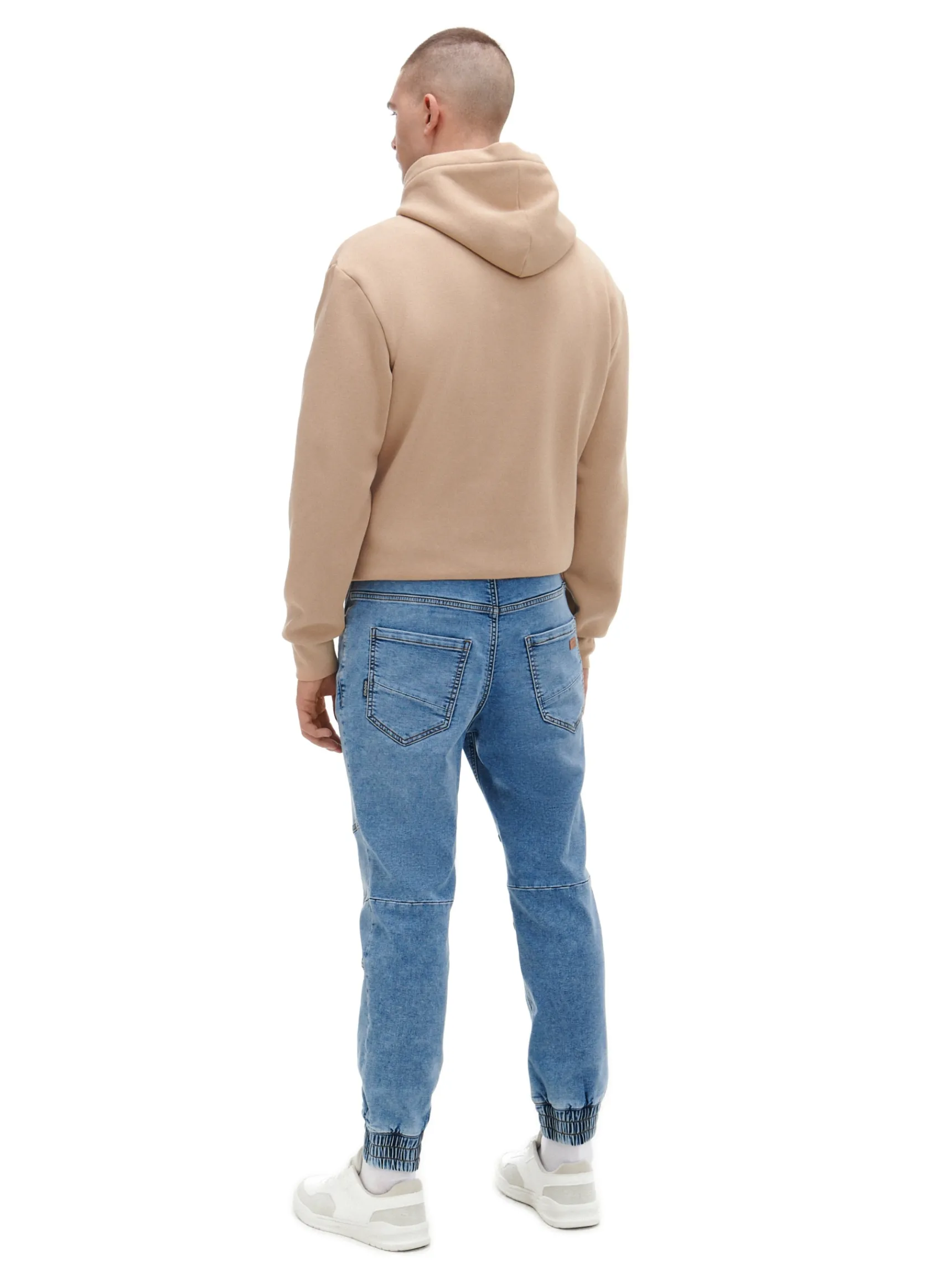 Best Cropp Jasnoe jeansowe joggery niebieski