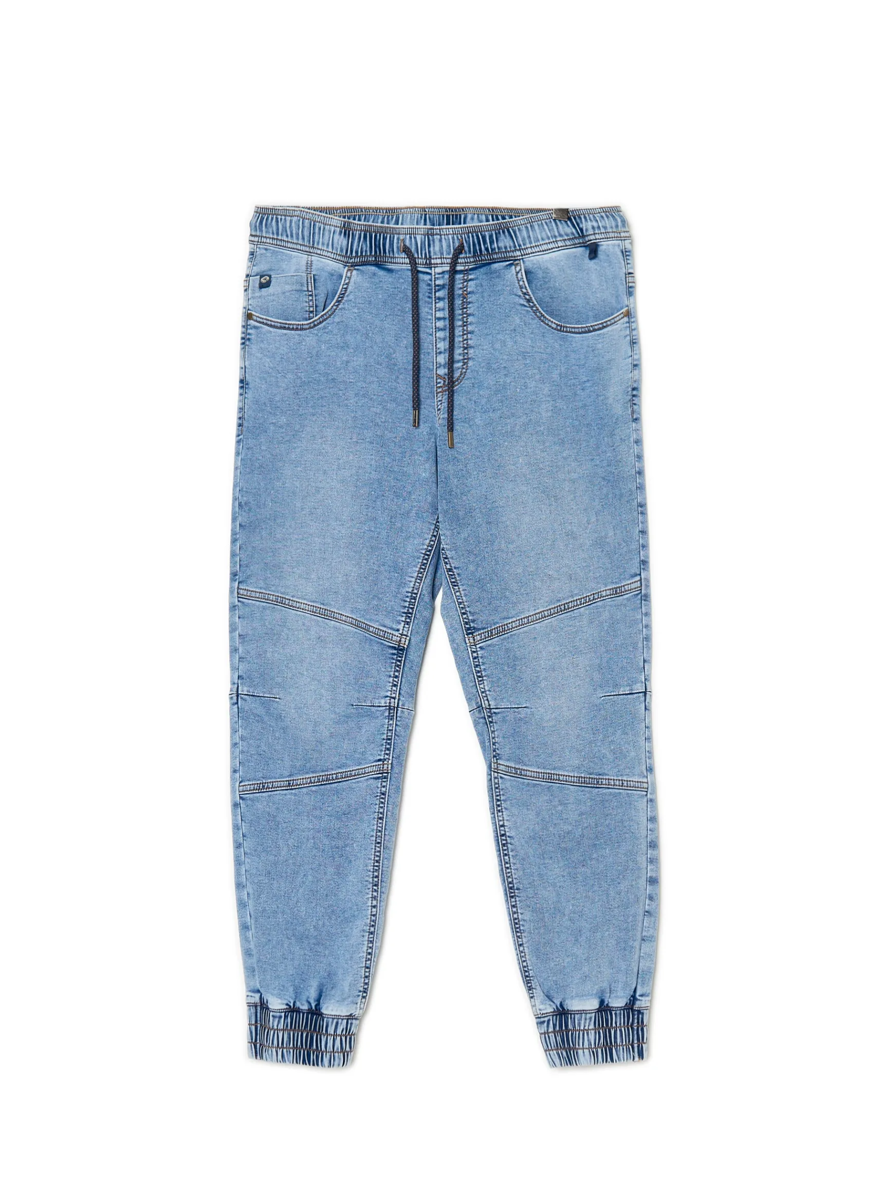 Best Cropp Jasnoe jeansowe joggery niebieski