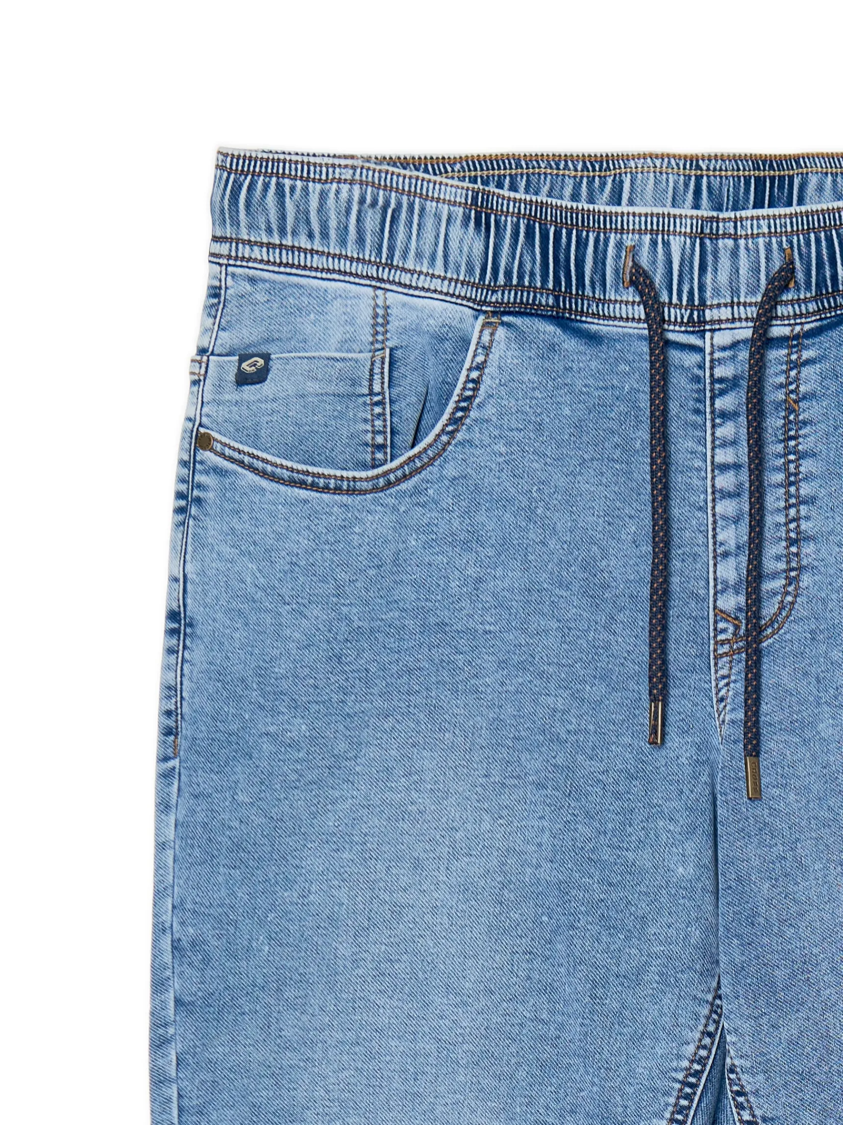 Best Cropp Jasnoe jeansowe joggery niebieski