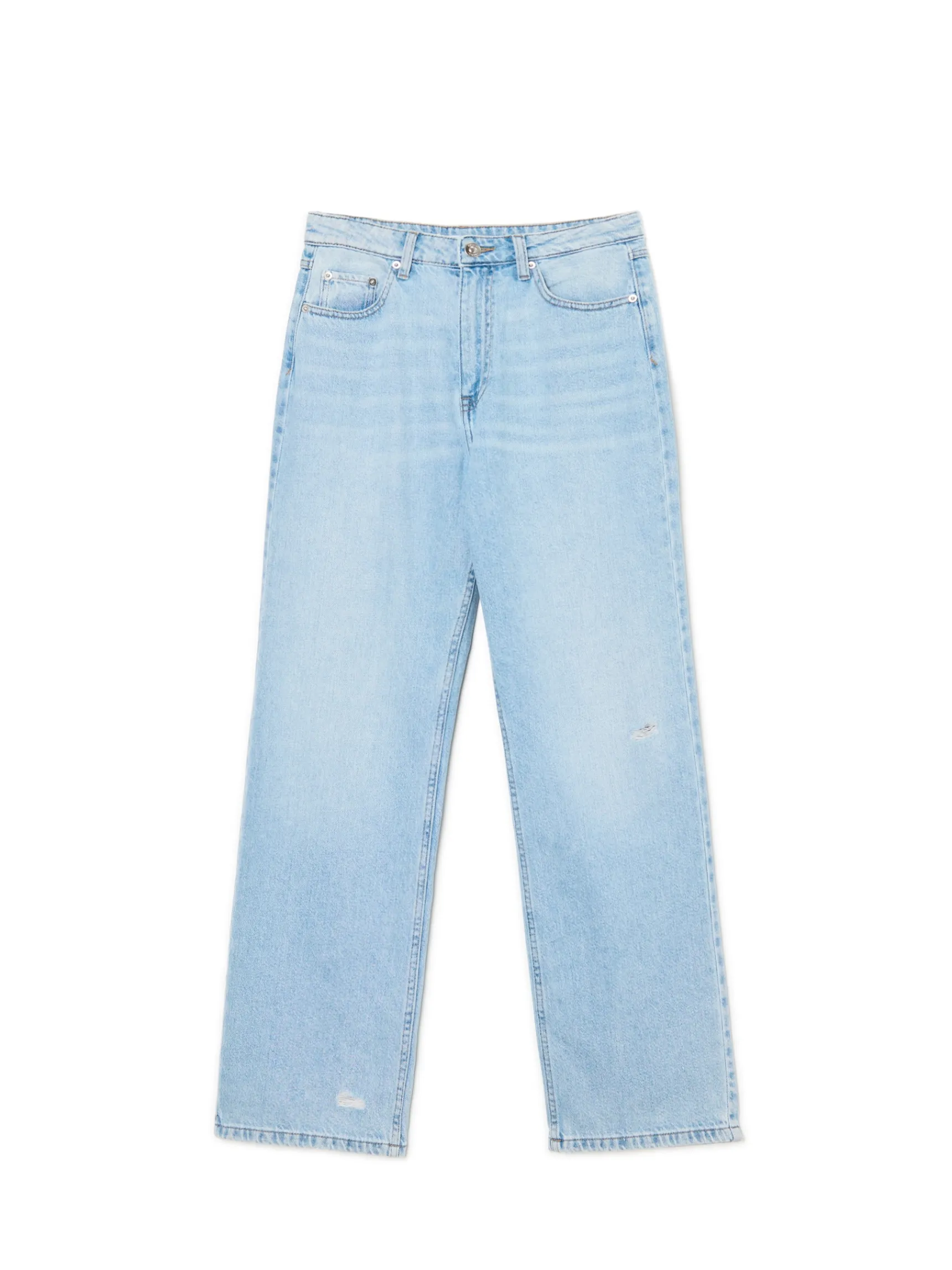Best Cropp Jasnoe jeansy baggy niebieski