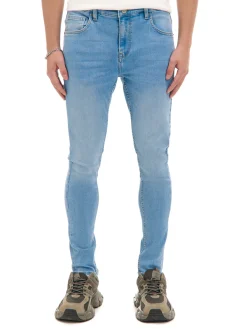 Outlet Cropp Jasnoe jeansy skinny niebieski