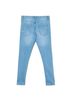 Outlet Cropp Jasnoe jeansy skinny niebieski