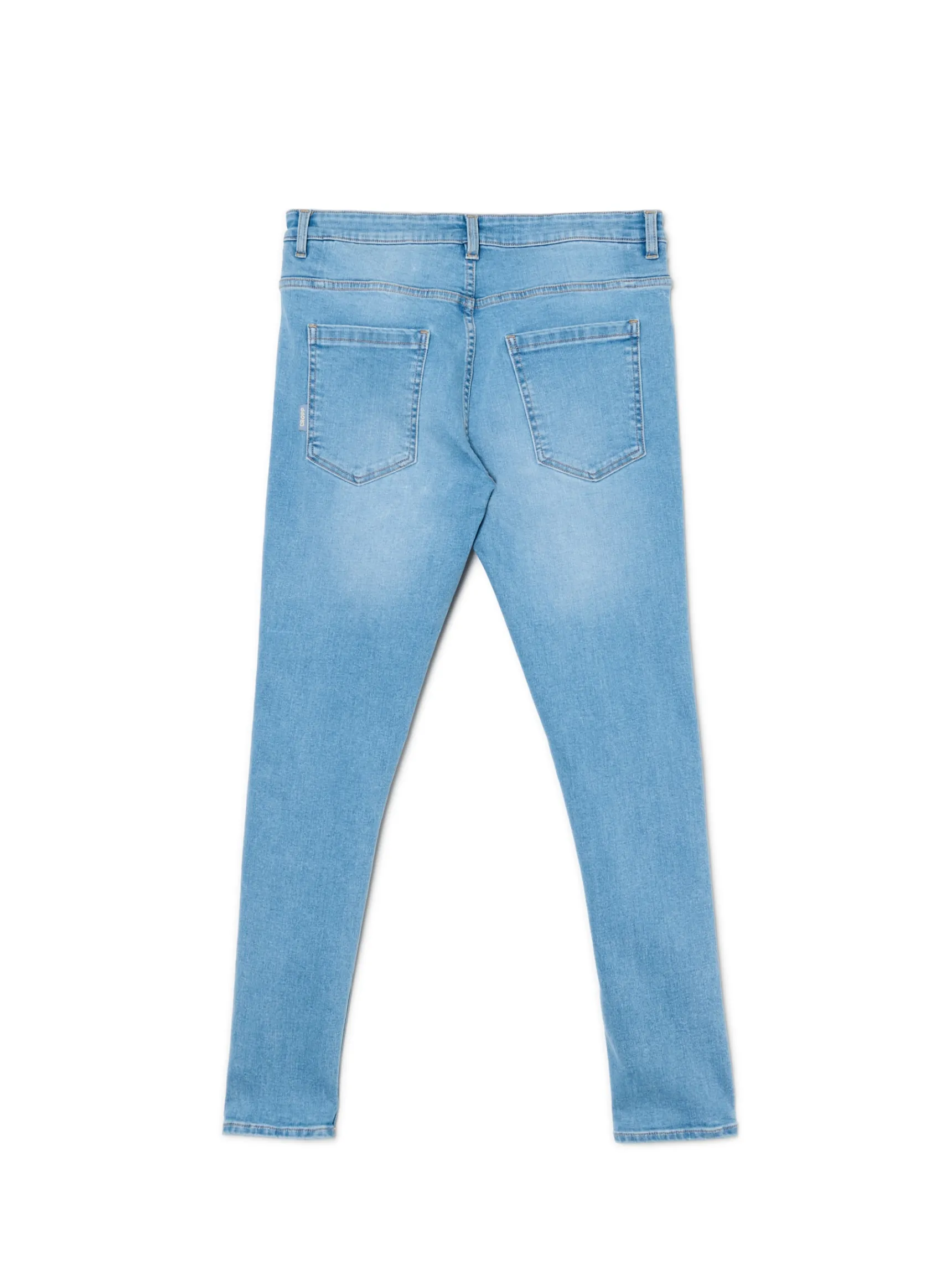 Outlet Cropp Jasnoe jeansy skinny niebieski