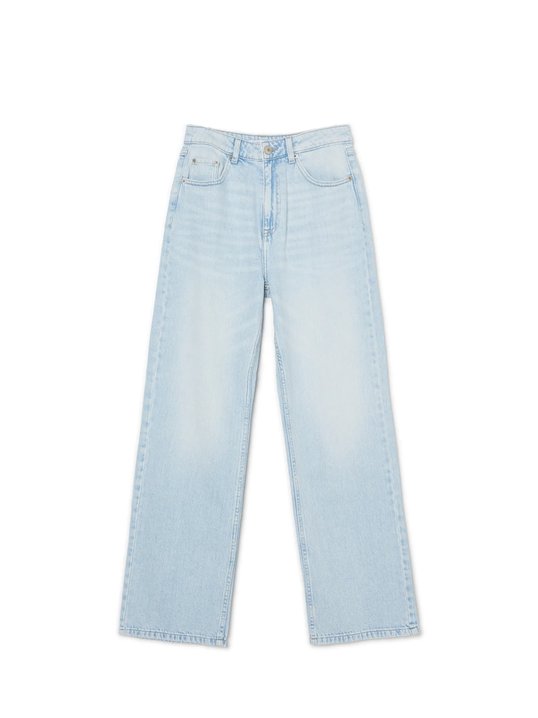 Clearance Cropp Jasnoe jeansy wide leg niebieski