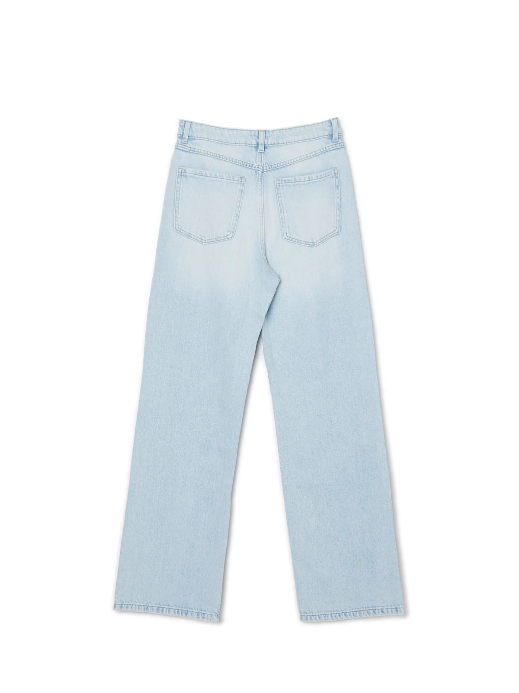 Clearance Cropp Jasnoe jeansy wide leg niebieski