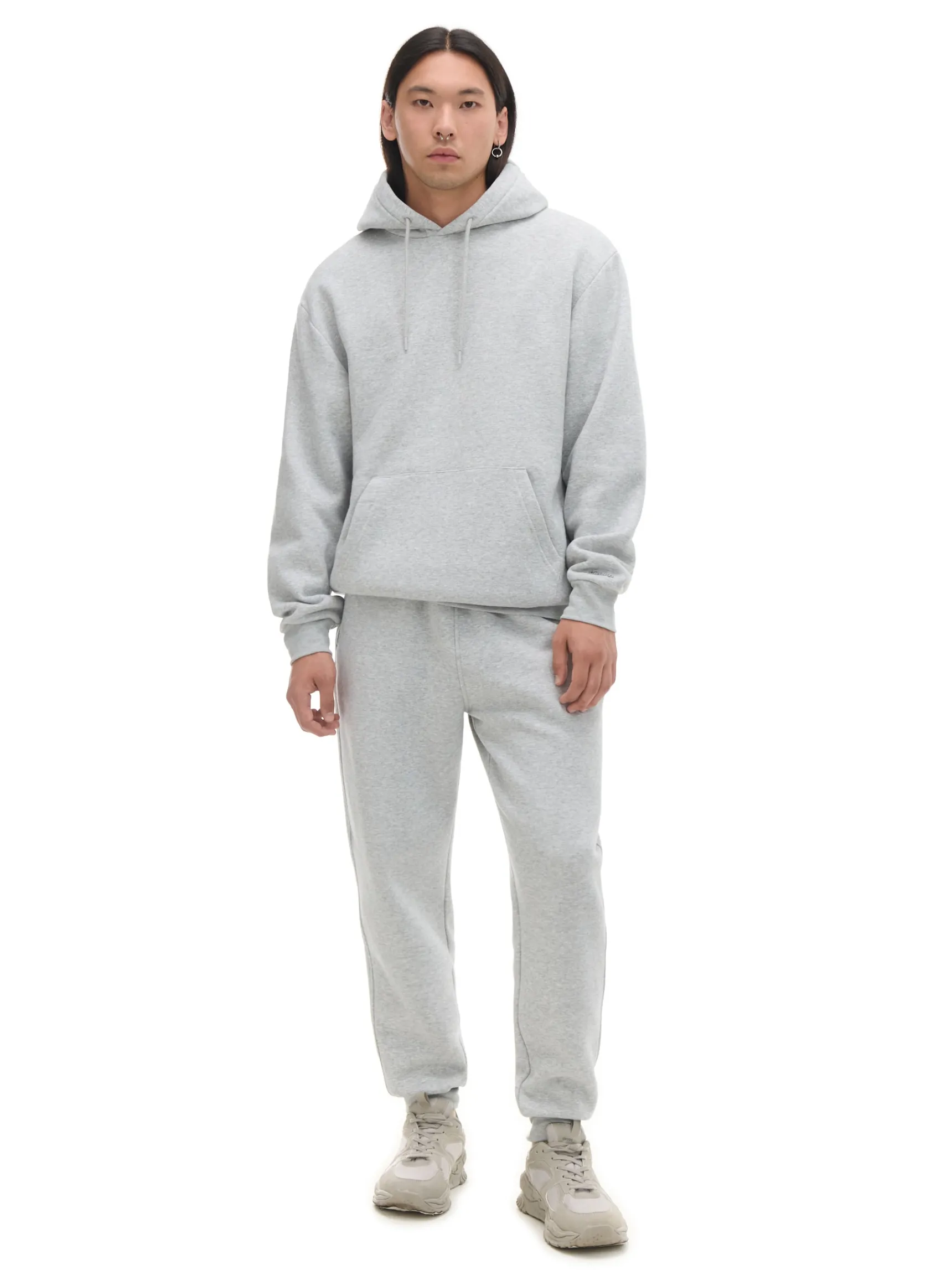 Best Cropp Jasnoszara bluza regular z kapturem jasnyszary