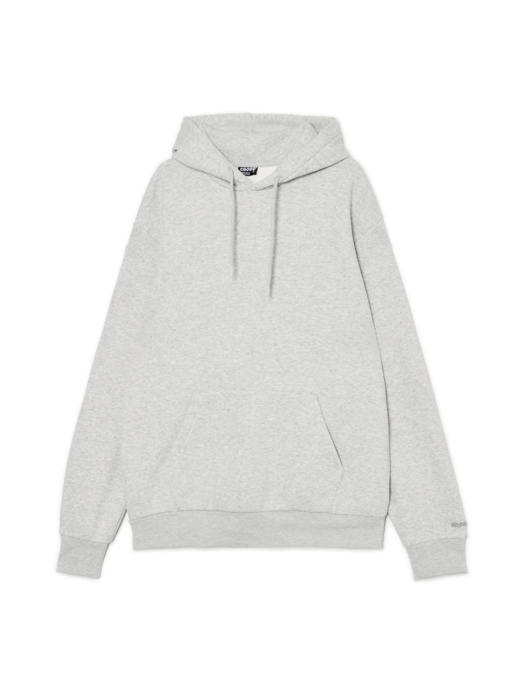 Best Cropp Jasnoszara bluza regular z kapturem jasnyszary
