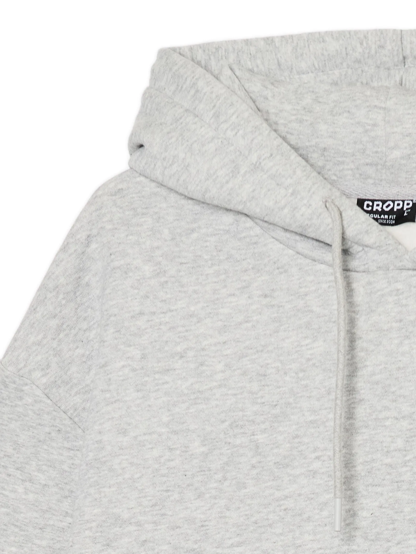 Best Cropp Jasnoszara bluza regular z kapturem jasnyszary
