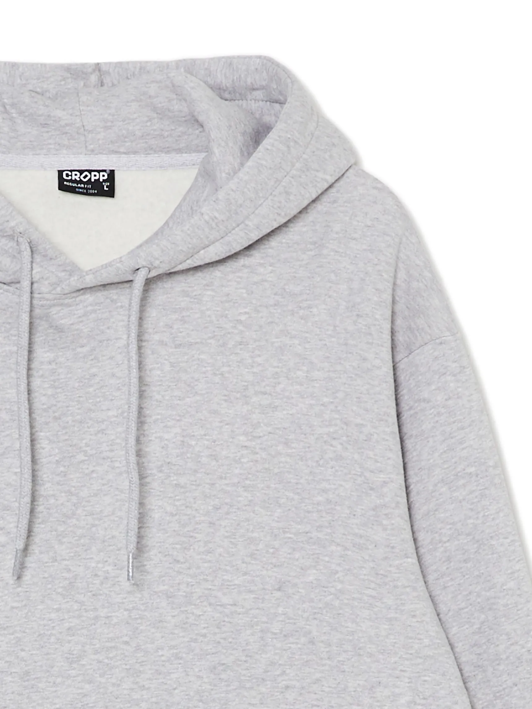 Online Cropp Jasnoszara bluza z kapturem jasnyszary