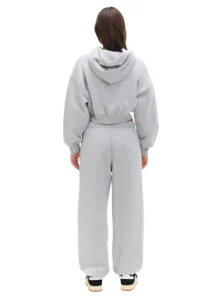 Clearance Cropp Jasnoszare dresowe joggery z naszywką jasnyszary