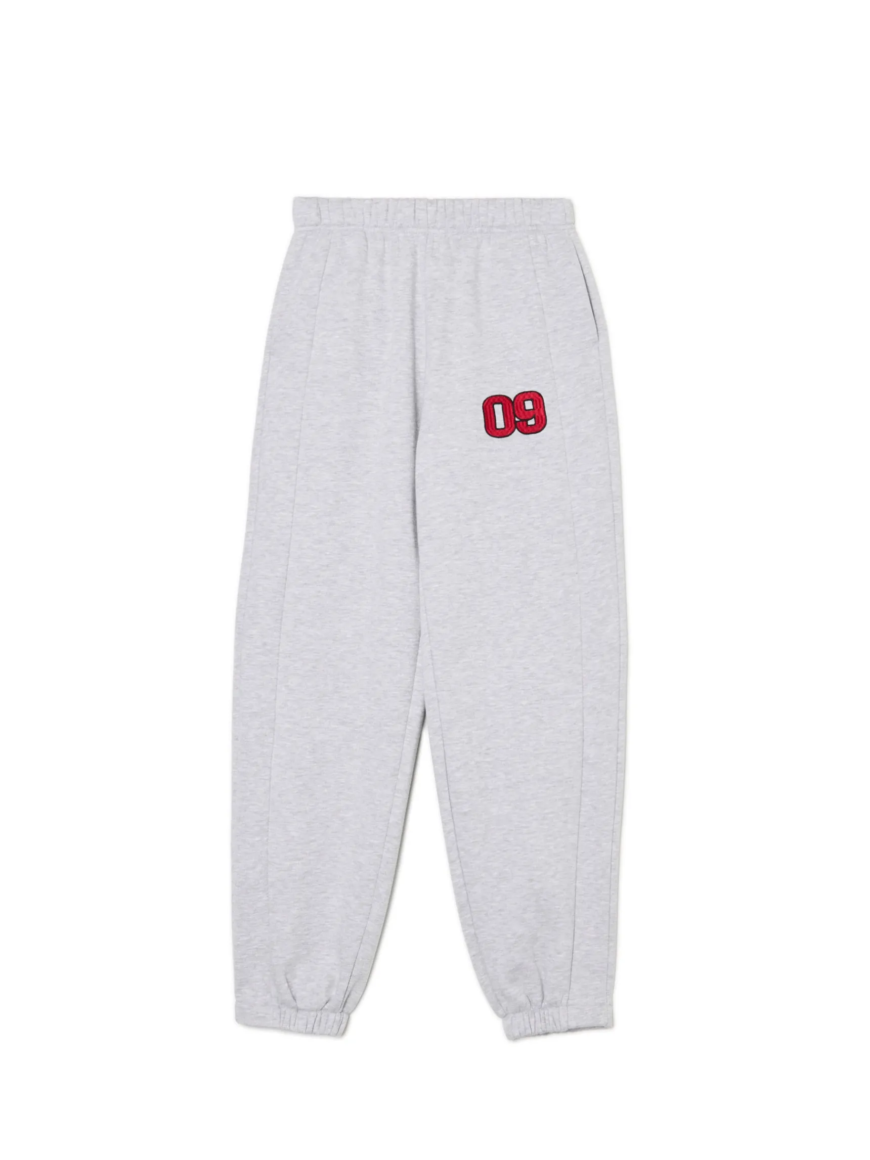 Clearance Cropp Jasnoszare dresowe joggery z naszywką jasnyszary