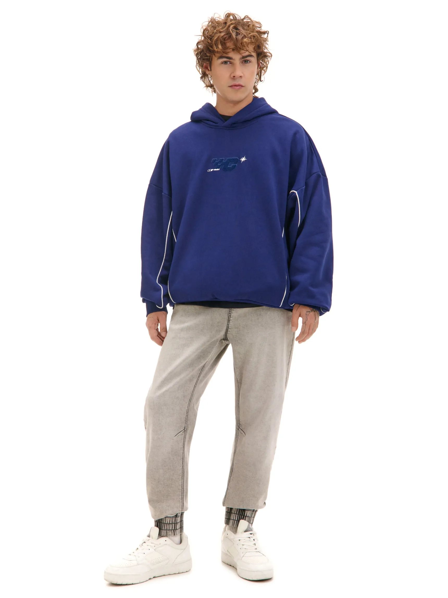 Fashion Cropp Jasnoszare jeansowe joggery regular jasnyszary