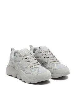 Hot Cropp Jasnoszare sneakersy z odblaskowymi elementami jasnyszary