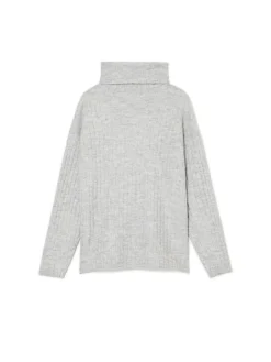 Online Cropp Jasnoszary sweter z golfem jasnyszary