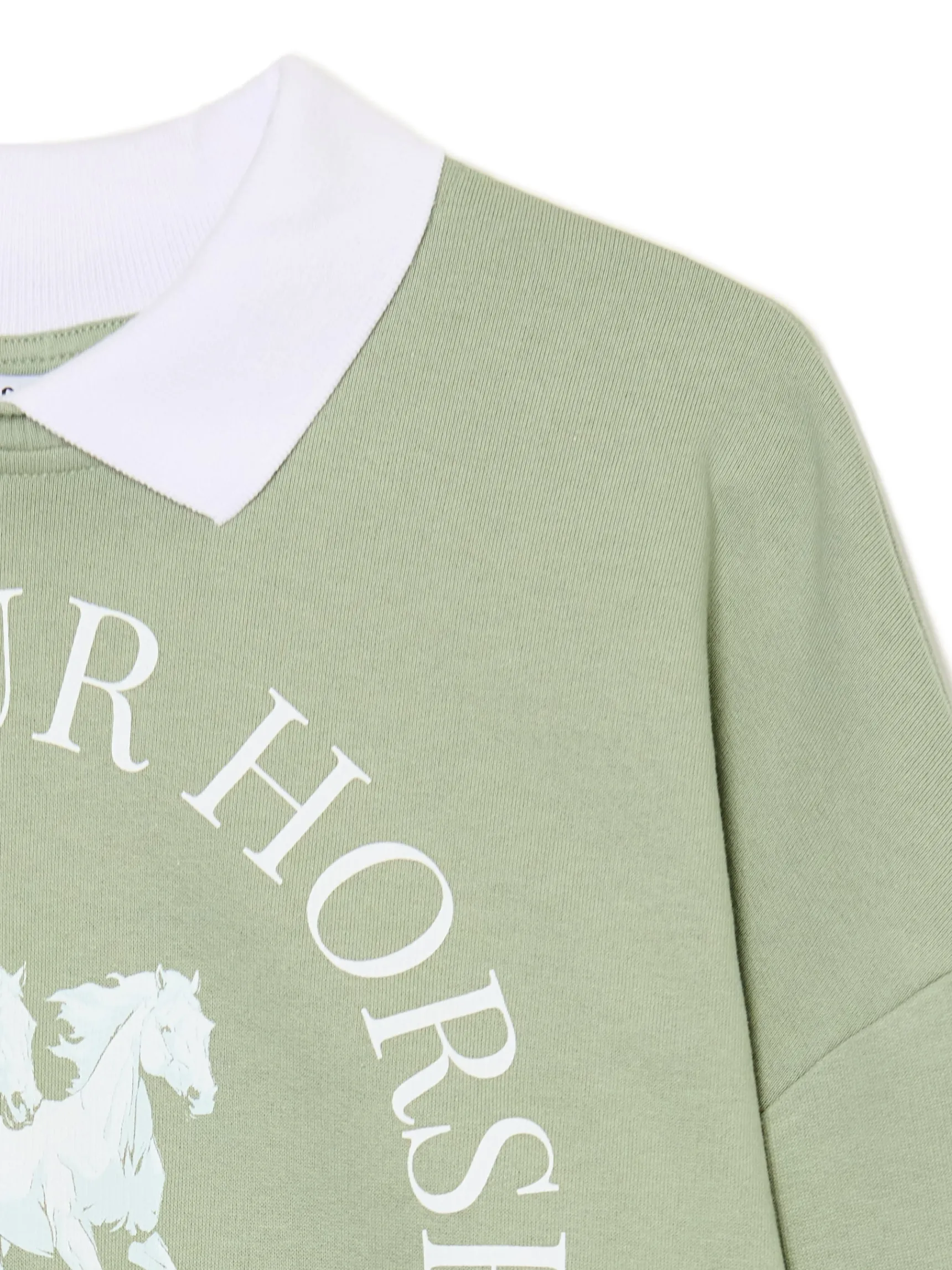 Fashion Cropp Jasnozielona bluza z kołnierzykiem zielony