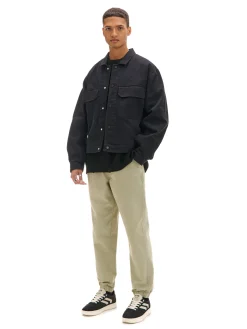 Sale Cropp Jasnozielone dresowe joggery loose zielony