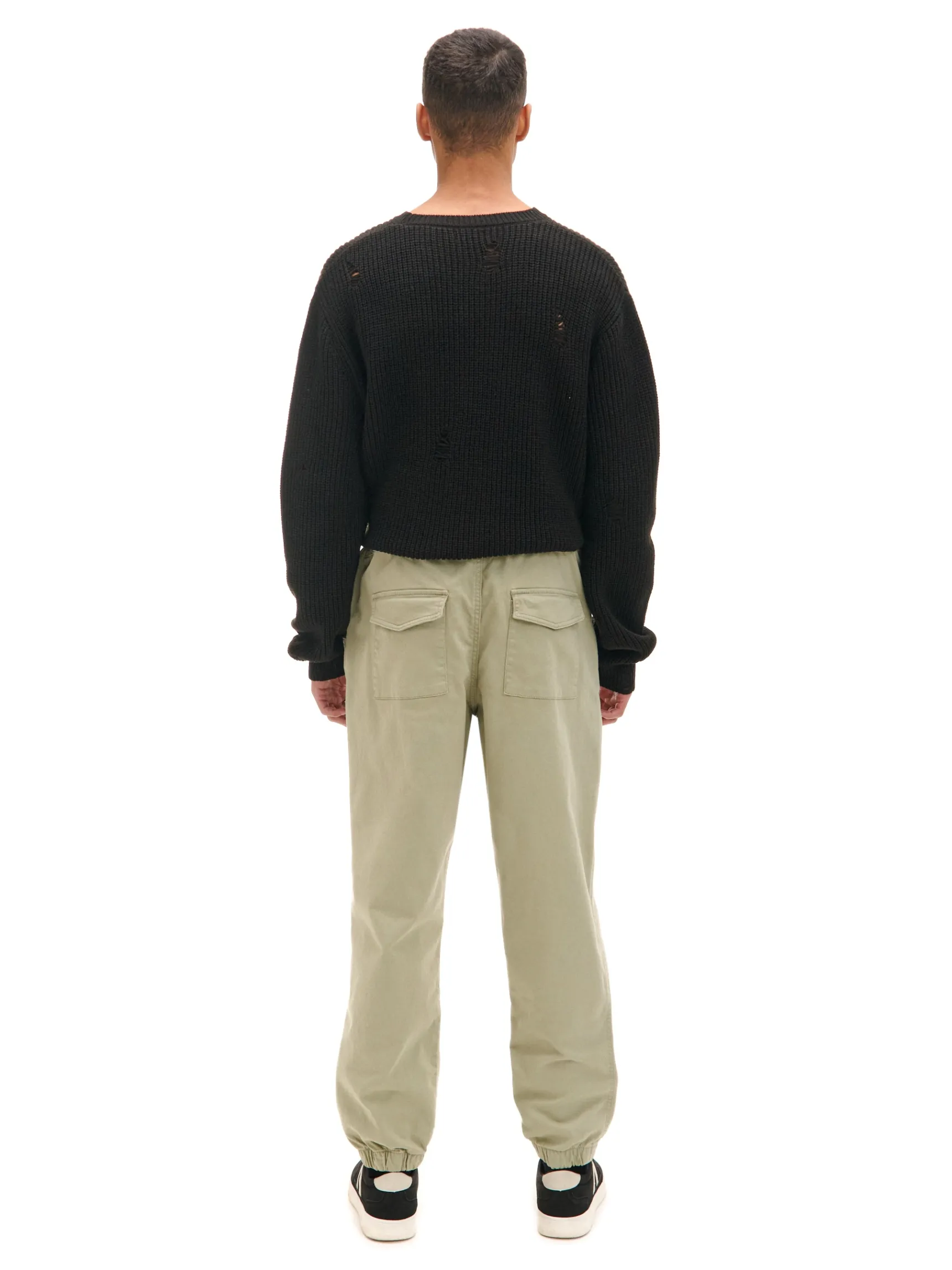 Sale Cropp Jasnozielone dresowe joggery loose zielony