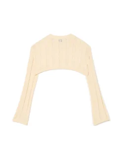 Fashion Cropp Jasny krótki sweter kremowy