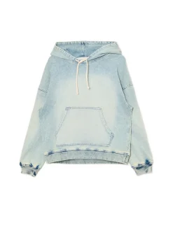 Discount Cropp Jeansowa bluza błękitny