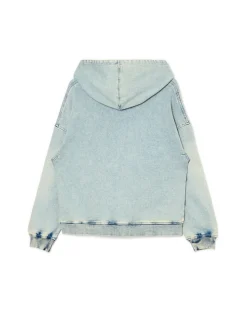 Discount Cropp Jeansowa bluza błękitny