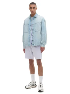 Fashion Cropp Jeansowa koszula retro niebieski