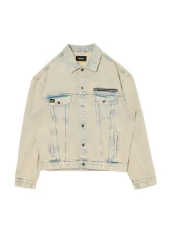 Sale Cropp Jeansowa kurtka katanka oversize jasnyszary