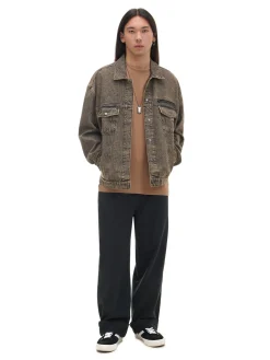 Online Cropp Jeansowa kurtka katanka oversize brązowy