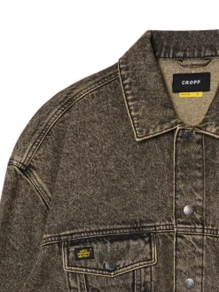 Online Cropp Jeansowa kurtka katanka oversize brązowy