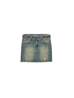 Fashion Cropp Jeansowa spódnica mini niebieski