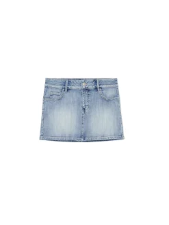 Discount Cropp Jeansowa spódnica mini niebieski