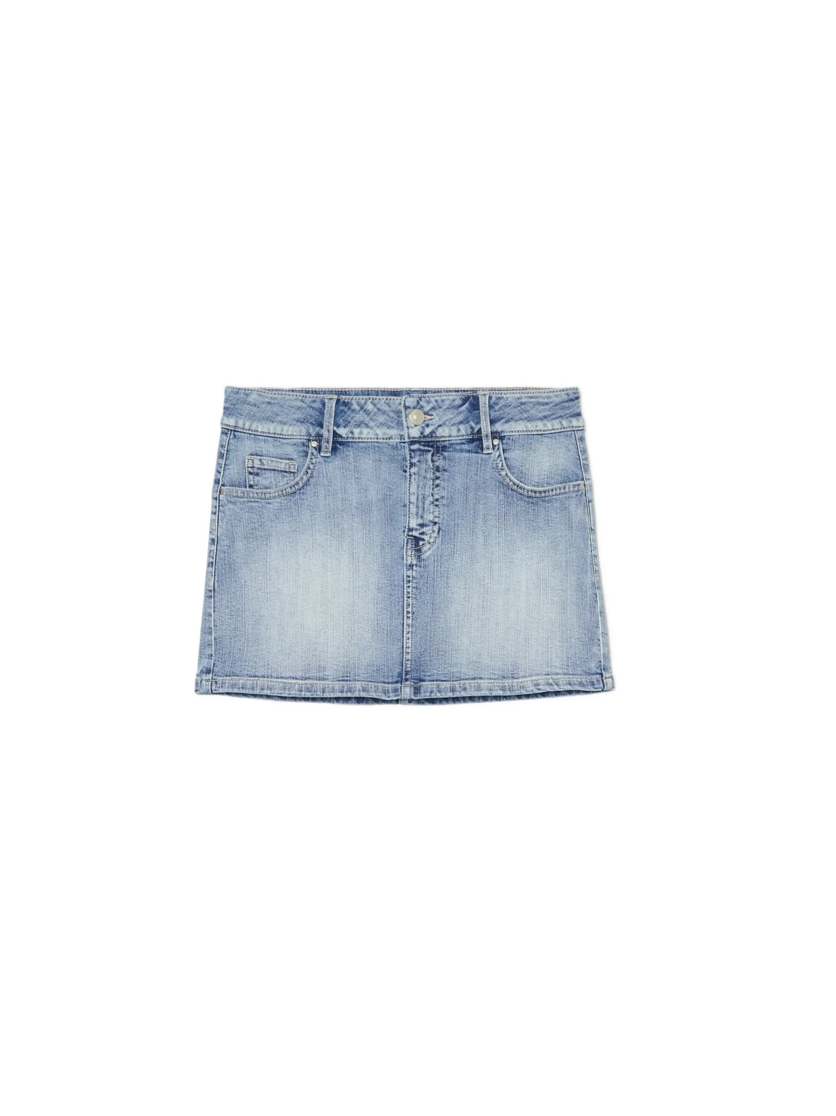 Discount Cropp Jeansowa spódnica mini niebieski