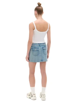 Discount Cropp Jeansowa spódnica mini niebieski
