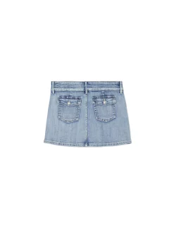 Discount Cropp Jeansowa spódnica mini niebieski