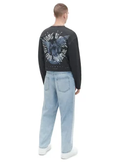 Outlet Cropp Jeansy baggy niebieski