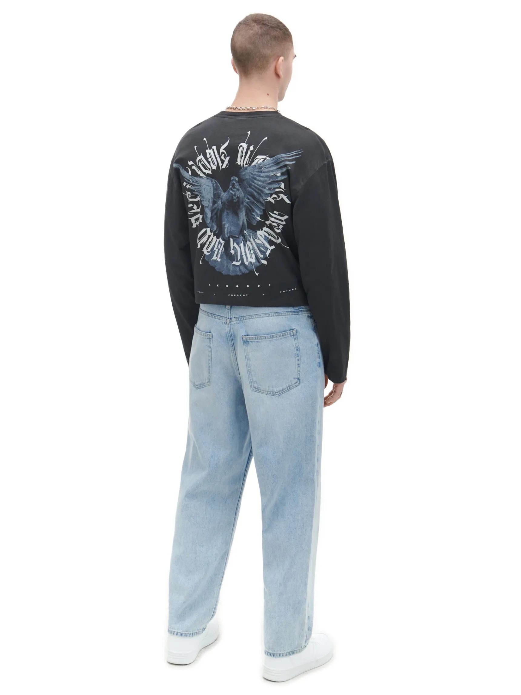 Outlet Cropp Jeansy baggy niebieski